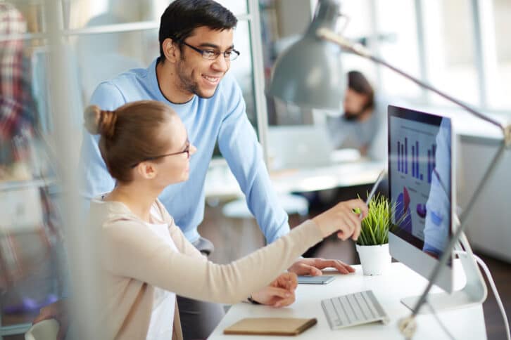 bigstock Two colleagues having business 145993442